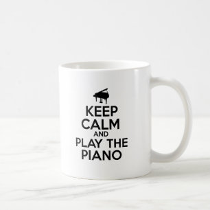 Mug Gardez le calme et jouez le piano