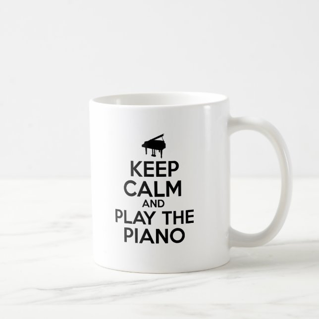 Mug Gardez le calme et jouez le piano (Droite)