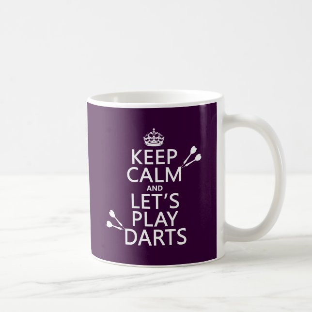 Mug Gardez le calme et jouons les dards (Droite)