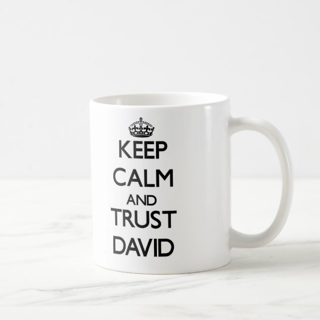 Mug Gardez le calme et la confiance David (Droite)