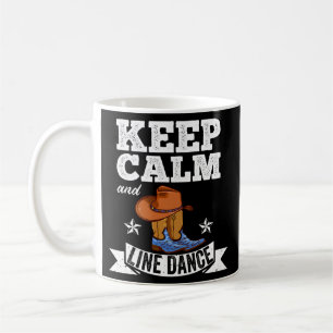 Mug Gardez le calme et la ligne Danse danser ligne 