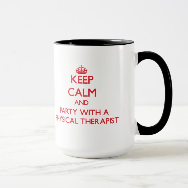 Mug Gardez le calme et la partie avec un (Droite)