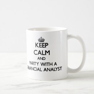 Mug Gardez le calme et la partie avec un analyste
