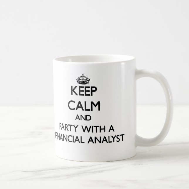 Mug Gardez le calme et la partie avec un analyste (Droite)