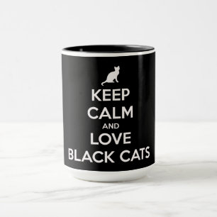 Mug Gardez le calme et l'amour Chats noirs