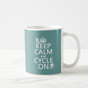 Mug Gardez le calme et le cycle sur (dans toute