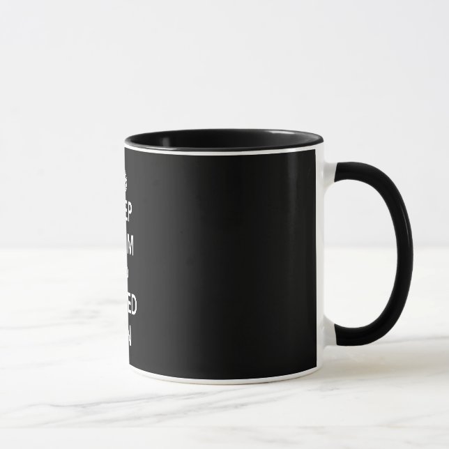 Mug Gardez le calme et le déchiquetez dessus (Droite)
