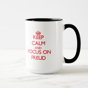 Mug Gardez le calme et le foyer sur Freud