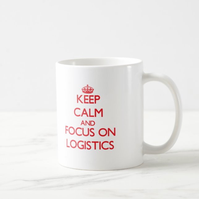 Mug Gardez le calme et le foyer sur la logistique (Droite)
