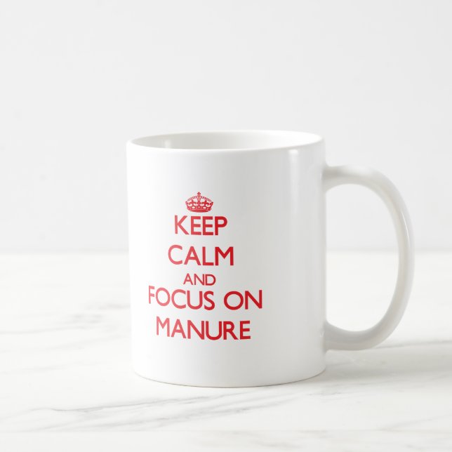 Mug Gardez le calme et le foyer sur l'engrais (Droite)
