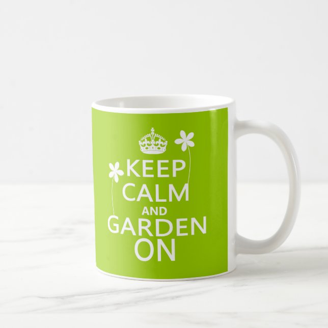 Mug Gardez le calme et le jardin dessus (Droite)