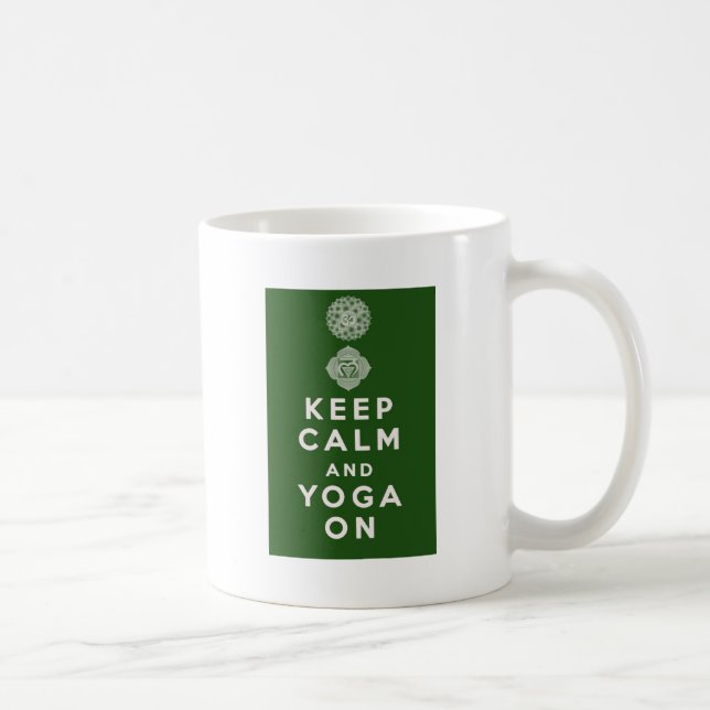 Mug Gardez le calme et le yoga dessus (Droite)