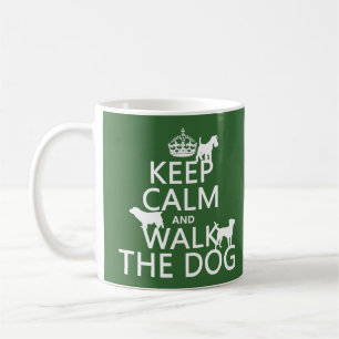 Mug Gardez le calme et marchez le chien - toutes les