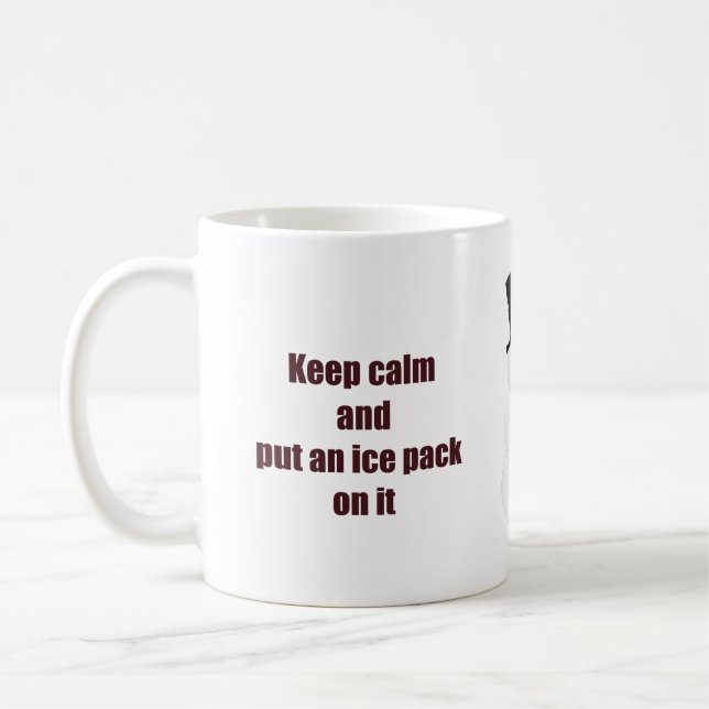 Mug Gardez le calme et mettez une vessie de glace (Gauche)
