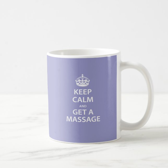 Mug Gardez le calme et obtenez un massage (Droite)