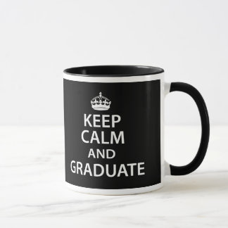 Mug Gardez le calme et recevez un diplôme l'obtention