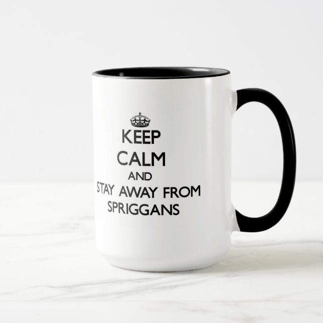 Mug Gardez le calme et restez à partir de Spriggans (Droite)