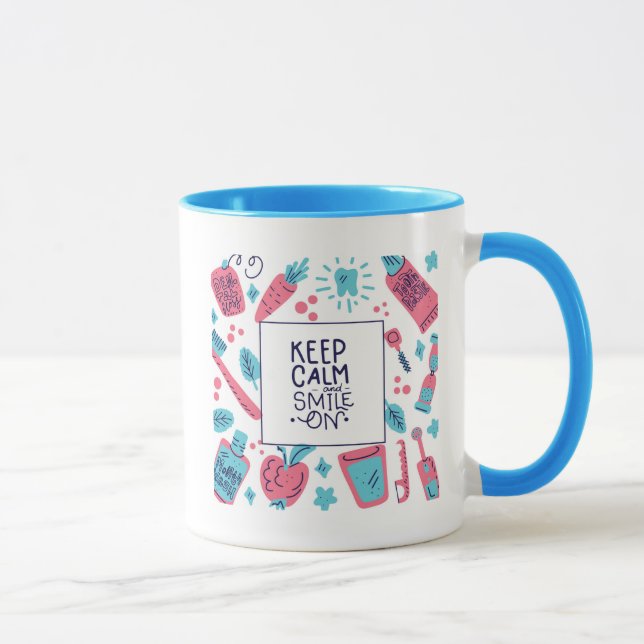 Mug Gardez le calme et souriez sur l'expression (Droite)