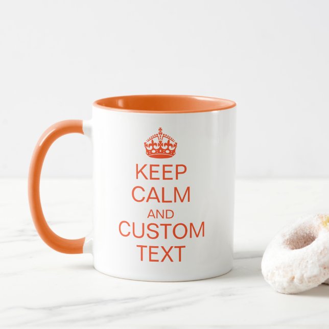 Mug "Gardez le calme" et [texte fait sur commande] (Avec donut)