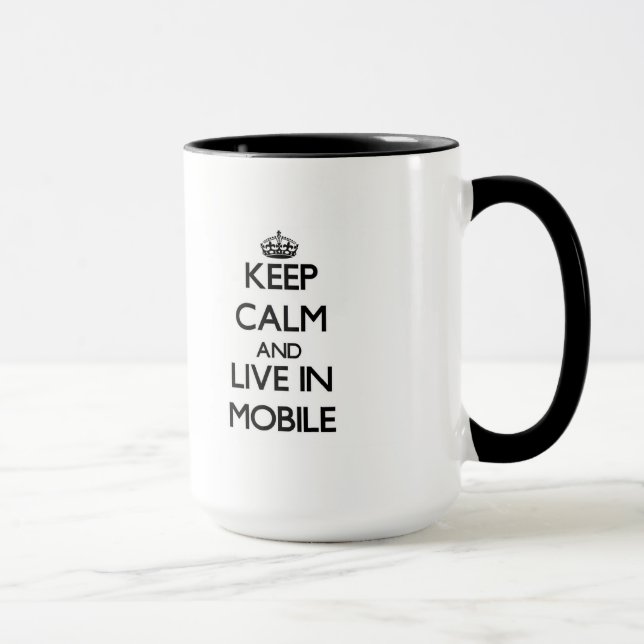Mug Gardez le calme et vivez dans le mobile (Droite)