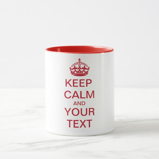 Mug GARDEZ LE CALME et VOTRE TEXTE (Centre)