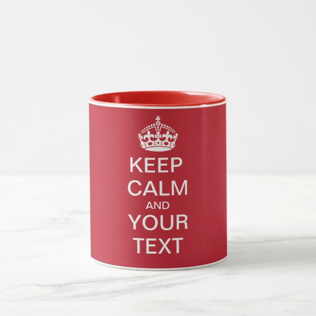 MUG GARDEZ LE CALME ET VOTRE TEXTE - TEXTE PERSONNALIS (Centre)