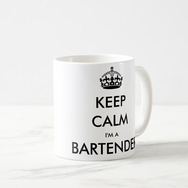 MUG GARDEZ LE CALME JE SUIS UN BARTENDEUR (Devant droit)
