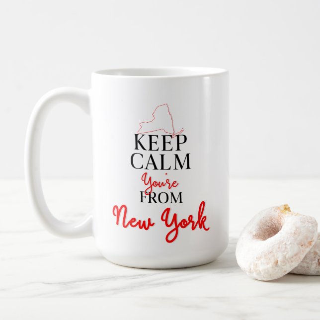 Mug Gardez le calme Vous êtes de New York (Avec donut)