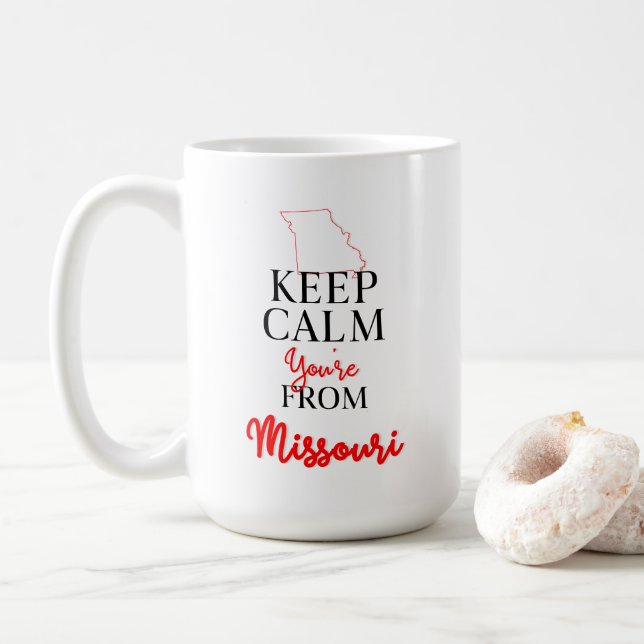 Mug Gardez le calme Vous êtes du Missouri (Avec donut)