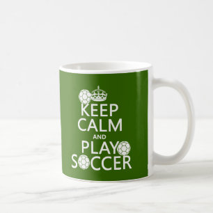 Mug Gardez le football de calme et de jeu (toute
