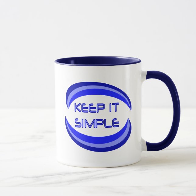 Mug Gardez-le simple Citation de Slogan Récupération e (Droite)