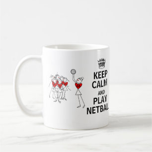 Mug Gardez les positions de net-ball de calme et de