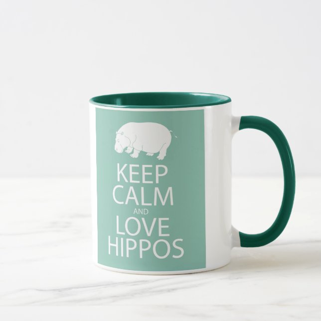 Mug Gardez l'hippopotame d'impression d'hippopotames (Droite)