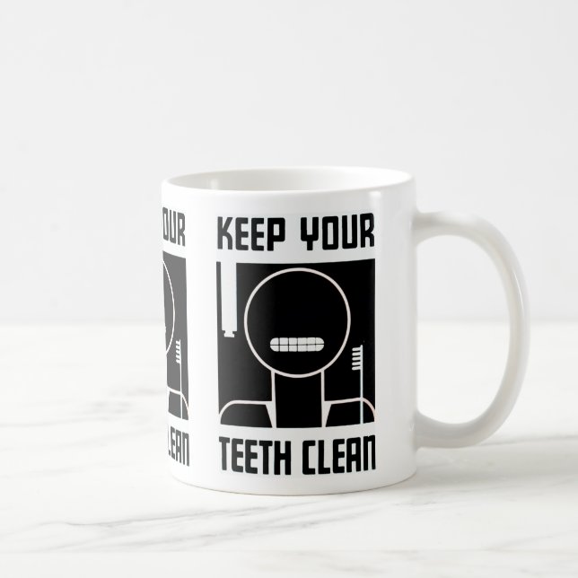 Mug Gardez vos dents propres (Droite)
