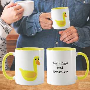 Mug Gardez votre calme et caquetez  Humour de canard
