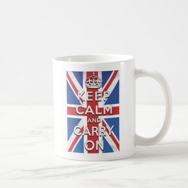 Mug Gardez votre calme et continuez Drapeau britanniqu (Droite)