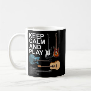 Mug Gardez votre calme et jouez des guitares électriqu