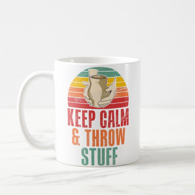 Mug Gardez Votre Calme Et Lancez Des Objets Poterie Dr (Gauche)