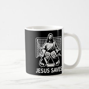 Mug Gardien de but de hockey Jésus Sauve Hoc chrétien