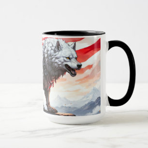 Mug "Gardien de la liberté : le loup patriotique"
