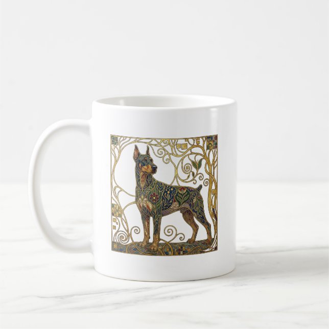 Mug Gardien Doré : Dobermann Pinscher de Sécession (Gauche)