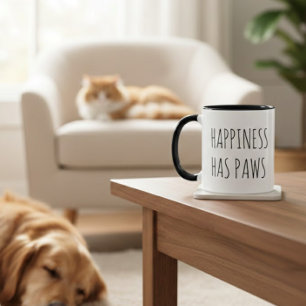 Mug Gardiens de Animaux de Compagnie Typographie Noire