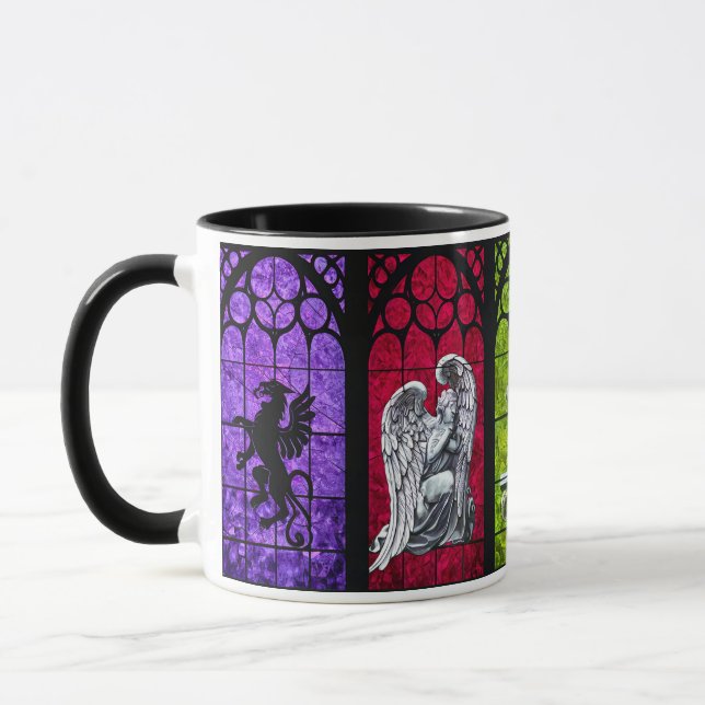 Mug Gardiens mythiques en verre coloré (Gauche)