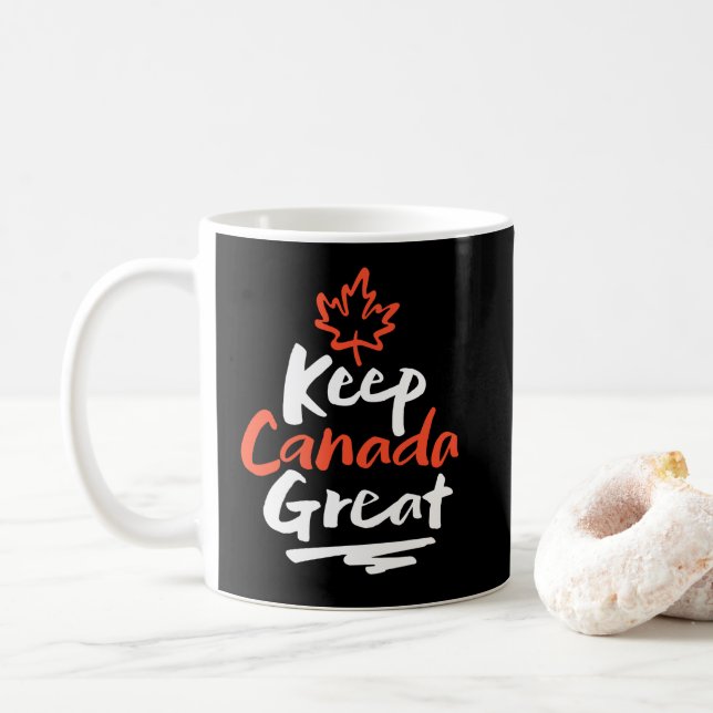 Mug Gardons le CANADA grand ! La feuille d'érable cana (Avec donut)