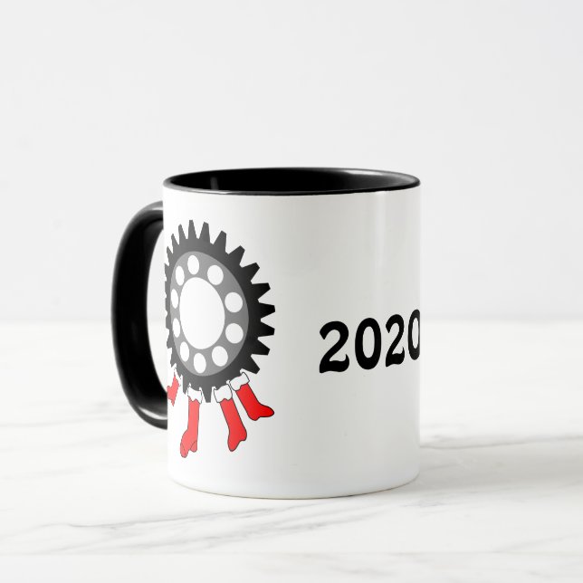 Mug Gares mécaniques de Noël (Devant gauche)