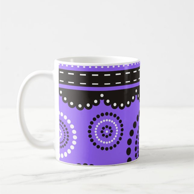 Mug Garland ARTdeco noir blanc + votre couleur de dos (Gauche)