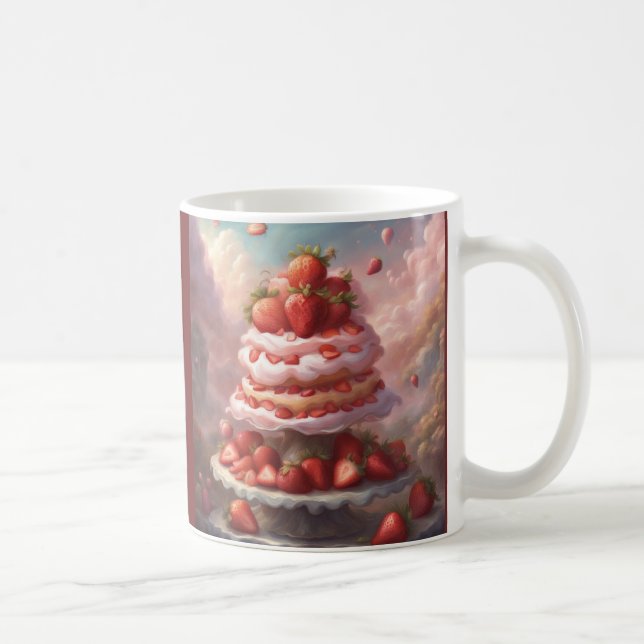 Mug Gâteau à la fraise, café et dessert (Droite)