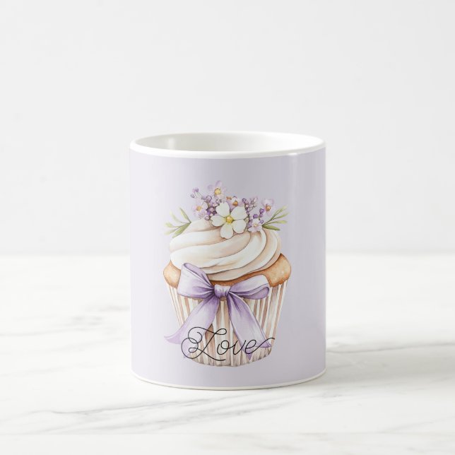 Mug Gâteau au Chèvrefeuille Sauvage Ruban de Lavande A (Centre)