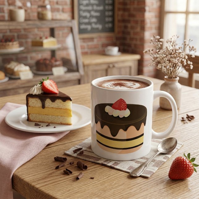 Mug Gâteau au Chocolat Coulant avec Fraise (Créateur téléchargé)