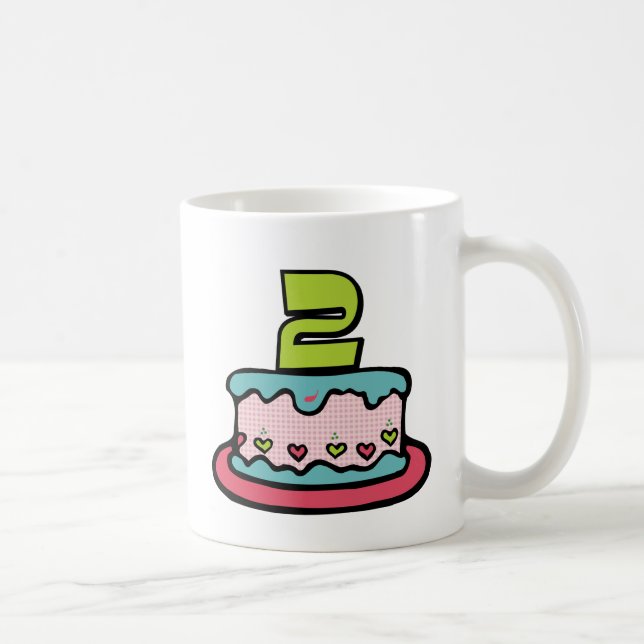 Mug Gâteau d'anniversaire de 2 ans (Droite)